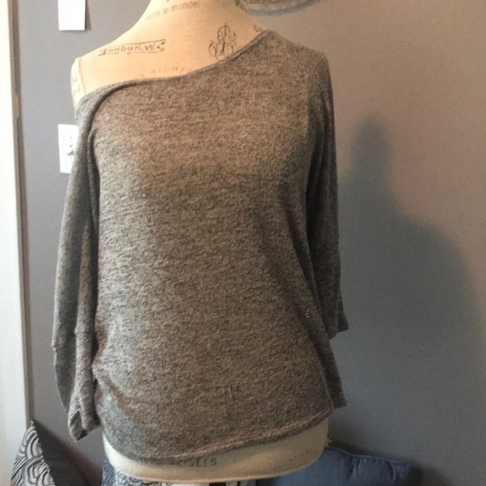 Grey off the shoulder top